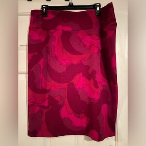 LuLaRoe Vibrant Red and Pink Skirt (NWOT)